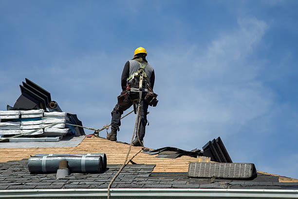 Professional Flat Roof Repair technician working in Footville, WI